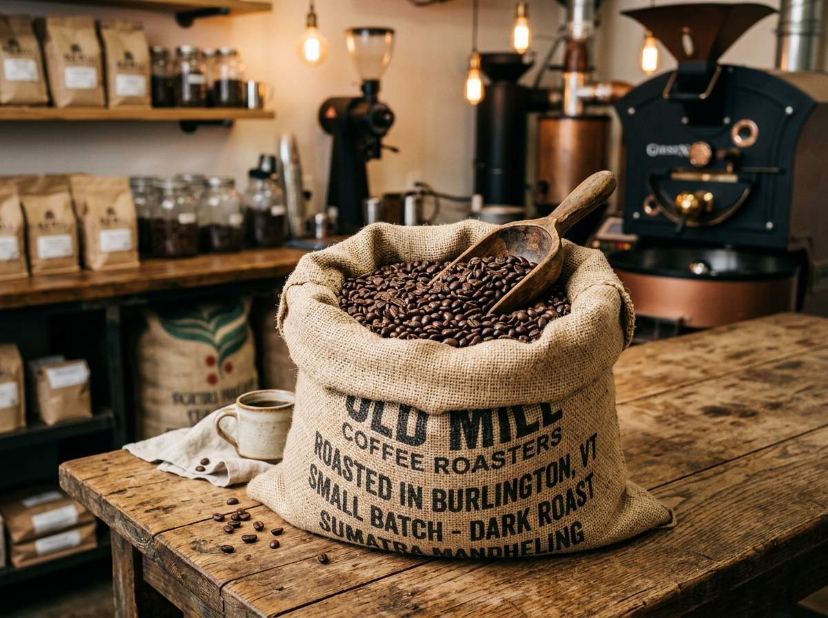 Freshly roasted coffee beans